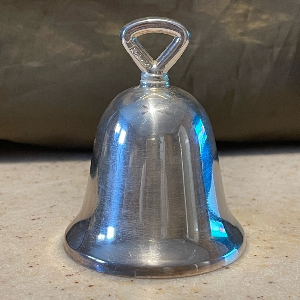 VTG Raimond Silver Plated Christmas Ornament Or Bell Butler Or Dinner Bell 3”